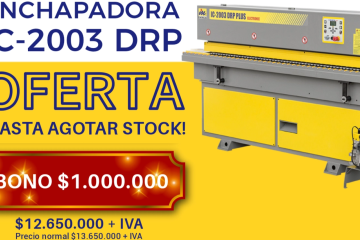 ¡Oferta enchapadora Inmes!